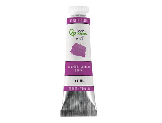 Pintura gouache/tempera liderpapel tubo de aluminio de 60 ml color violeta