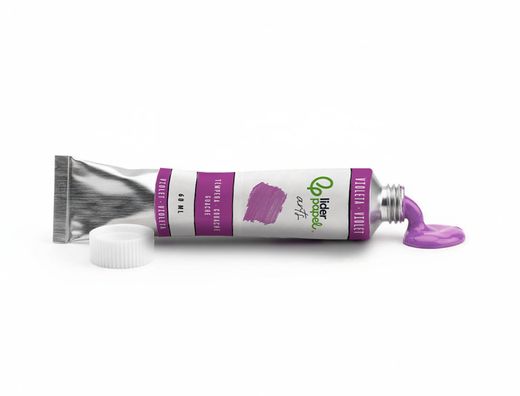Pintura gouache/tempera liderpapel tubo de aluminio de 60 ml color violeta