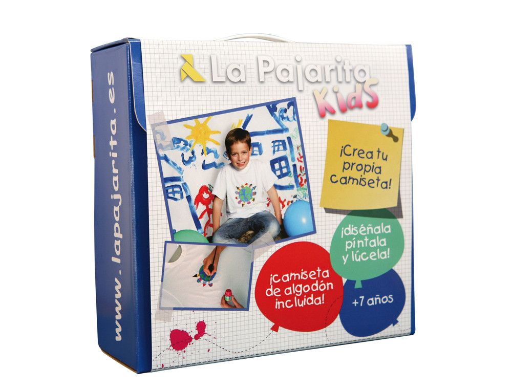 Pintura para Tela La Pajarita Set de Pinturas y Camiseta 5 Botes Stdo 1 ...