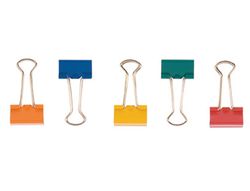 Pinza metalica q-connect reversible n.2 24 mm caja de 10 unidades colores surtidos