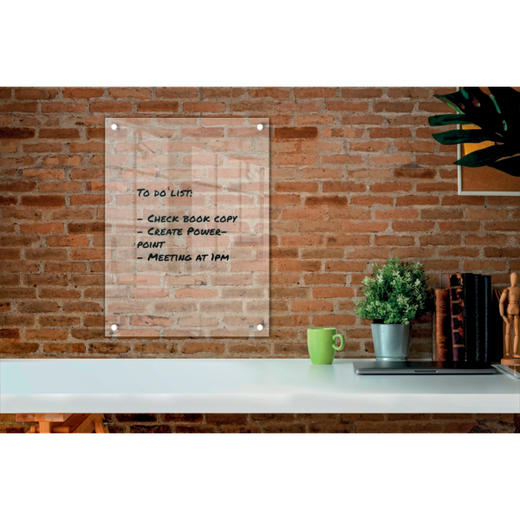 Pizarra acrílica mural NOBO, 600x450mm, transparente