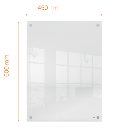 Pizarra acrílica mural NOBO, 600x450mm, transparente