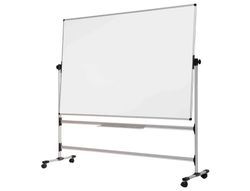 Pizarra blanca bi-office blanca de acero vitrifricado volteable doble cara 120x150 cm
