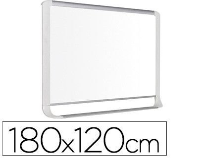 Pizarra blanca bi-office lacada con bandeja integrada 1800x1200 mm