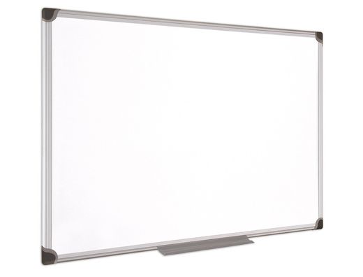 Pizarra Blanca Bi-Office Magnetica Maya W Ceramica Vitrificada Marco de Aluminio 120 X 90 cm con Bandeja Para