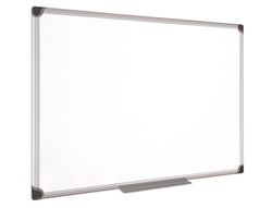 Pizarra Blanca Bi-Office Magnetica Maya W Ceramica Vitrificada Marco de Aluminio 150 X 100 cm con Bandeja Para