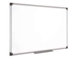 Pizarra Blanca Bi-Office Magnetica Maya W Ceramica Vitrificada Marco de Aluminio 180 X 90 cm con Bandeja Para