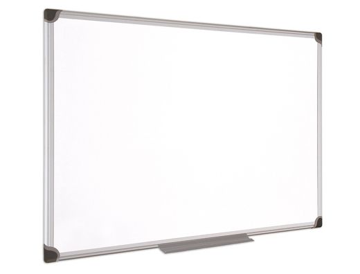 Pizarra Blanca Bi-Office Magnetica Maya W Ceramica Vitrificada Marco de Aluminio 200 X 100 cm con Bandeja Para
