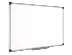 Pizarra Blanca Bi-Office Magnetica Maya W Ceramica Vitrificada Marco de Aluminio 240 X 120 cm con Bandeja Para