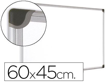 Pizarra Blanca Bi-Office Magnetica Maya W Ceramica Vitrificada Marco de Aluminio 60 X 45 cm con Bandeja Para