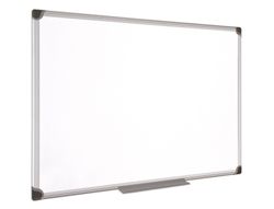 Pizarra Blanca Bi-Office Magnetica Maya W Ceramica Vitrificada Marco de Aluminio 60 X 45 cm con Bandeja Para