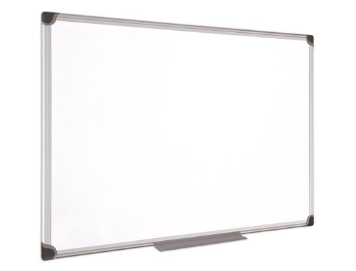 Pizarra Blanca Bi-Office Magnetica Maya W Ceramica Vitrificada Marco de Aluminio 60 X 45 cm con Bandeja Para