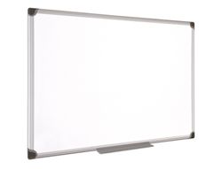 Pizarra Blanca Bi-Office Magnetica Maya W Ceramica Vitrificada Marco de Aluminio 90 X 60 cm con Bandeja Para