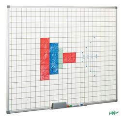 Pizarra blanca con cuadrícula estratificada Faibo 122x150cm