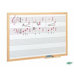 Pizarra blanca con pentagrama estratificada Faibo 100x150cm