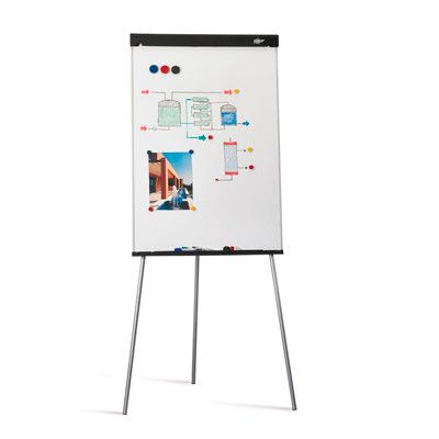 Pizarra blanca de caballete magnética Faibo 70x102 cm