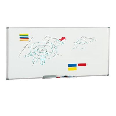Pizarra blanca estratificada Faibo 122x360cm