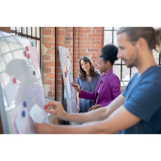 Pizarra blanca extraíble y portátil 1800 x 900 mm - marco gris