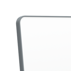 Pizarra blanca extraíble y portátil 1800 x 900 mm - marco gris