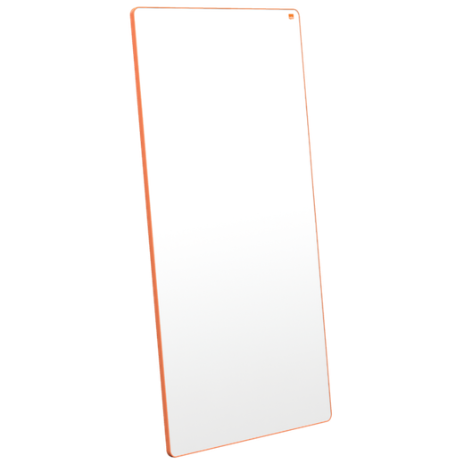 Pizarra blanca extraíble y portátil 1800 x 900 mm - marco naranja