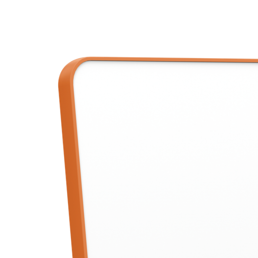 Pizarra blanca extraíble y portátil 1800 x 900 mm - marco naranja