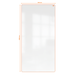 Pizarra blanca extraíble y portátil 1800 x 900 mm - marco naranja
