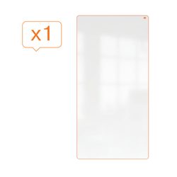 Pizarra blanca extraíble y portátil 1800 x 900 mm - marco naranja
