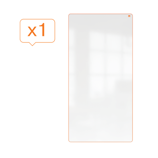 Pizarra blanca extraíble y portátil 1800 x 900 mm - marco naranja