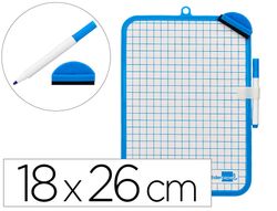 Pizarra blanca liderpapel 18x26 cm con rotulador y borrador