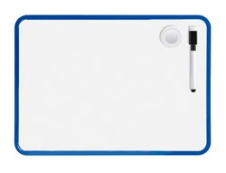 Pizarra blanca liderpapel 21x30 cm magnetica doble cara lisa con rotulador iman y borrador
