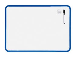 Pizarra blanca liderpapel 30x42 cm magnetica doble cara lisa con rotulador iman y borrador
