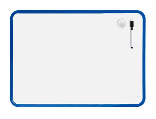 Pizarra blanca liderpapel 30x42 cm magnetica doble cara lisa con rotulador iman y borrador