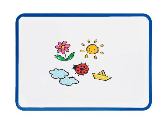 Pizarra blanca liderpapel 30x42 cm magnetica doble cara lisa con rotulador iman y borrador