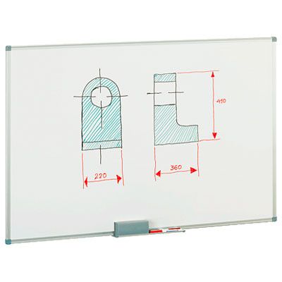 Pizarra blanca magnética lacada Faibo 120x180cm