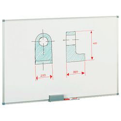 Pizarra blanca magnética lacada Faibo 90x120cm