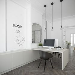 Pizarra blanca magnética sin marco Chameleon con borde lacado negro. 88x178 cm