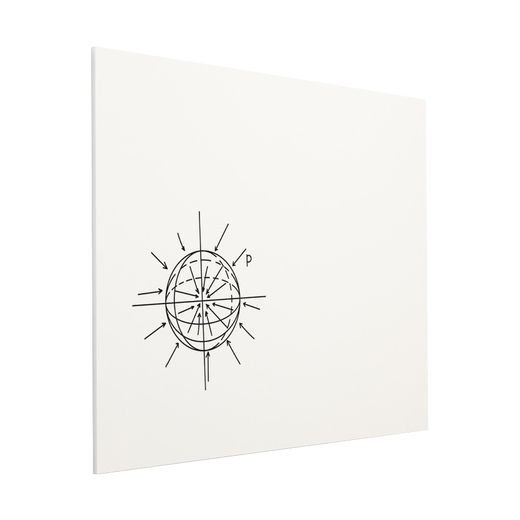 Pizarra blanca magnética sin marco Chameleon Sharp. 88x118 cm