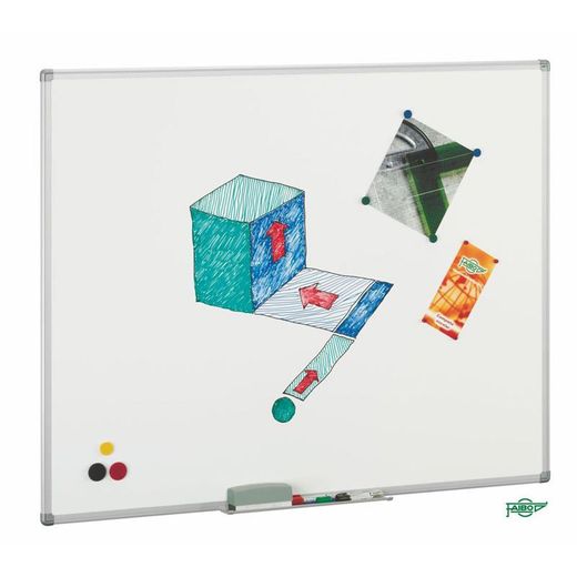 Pizarra blanca magnética vitrificada Faibo 61x100 cm