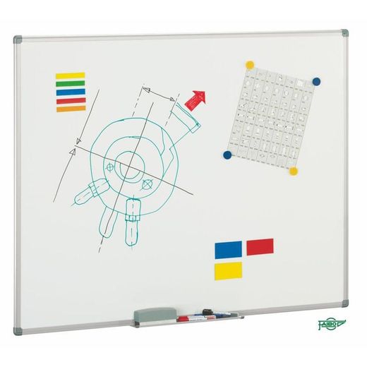 Pizarra blanca mate magnética vitrificada Faibo 122x244cm