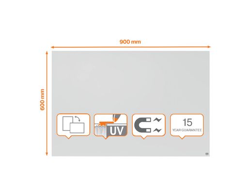 Pizarra modular NOBO Infinity acero lacado 900x600 mm, blanco