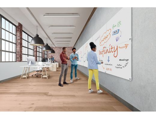 Pizarra modular NOBO Infinity acero lacado 900x600 mm, blanco