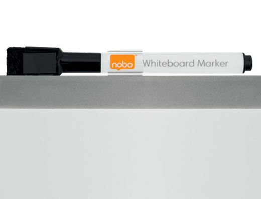 Pizarra blanca nobo magnetica con tablero de corcho 585x430 mm