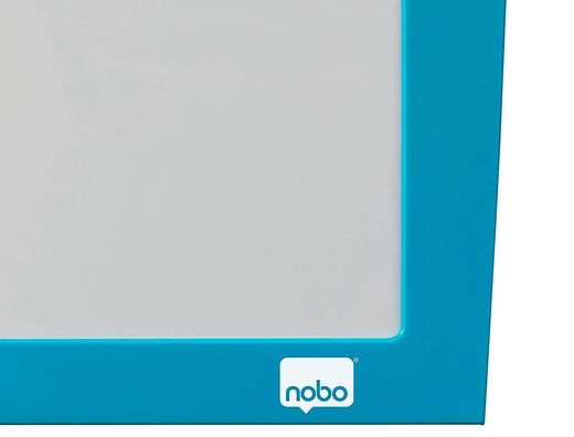 Pizarra blanca nobo magnetica marco azul 430x585 mm