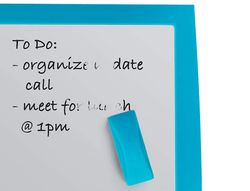 Pizarra blanca nobo magnetica marco azul 430x585 mm