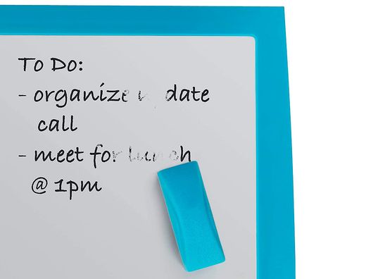 Pizarra blanca nobo magnetica marco azul 430x585 mm