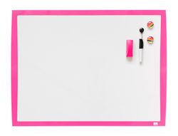Pizarra blanca nobo magnetica marco fucsia 430x585 mm