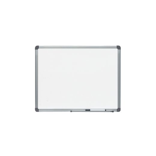 Pizarra blanca rocada acero vitrificado magnetico marco aluminio y cantoneras pvc 60x45 cm incluye bandeja para