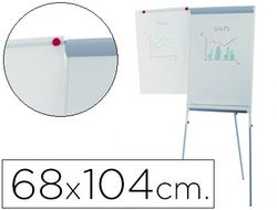 Pizarra Blanca Rocada con Tripode para Conferencias Magnetica Lacada Brazo Extensible 68X104 cm Altura