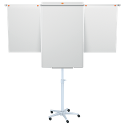 Pizarra caballete NOBO Classic Nano Clean® móvil + brazos extensibles, blanco