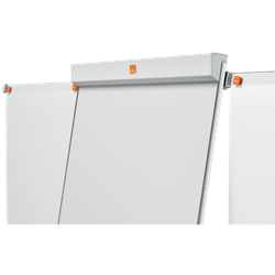 Pizarra caballete NOBO Classic Nano Clean® móvil + brazos extensibles, blanco